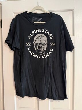Alpinestars Black Short-Sleeve Racing Skull Tee